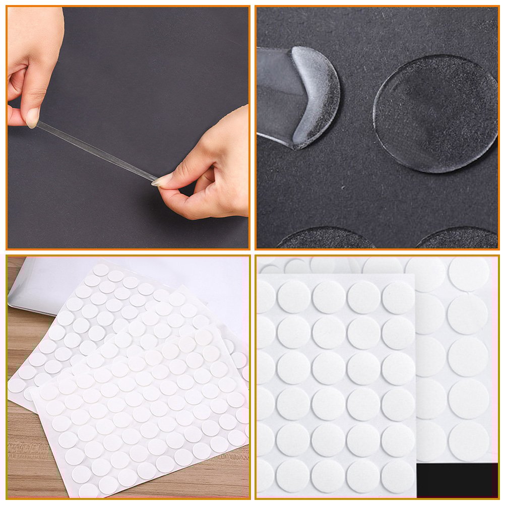 7 Sheets Nano Tape Dot Stickers Office Decore Paint Safe Wall Adhesive Clear Adhesive Dots White Double Sided Stickers