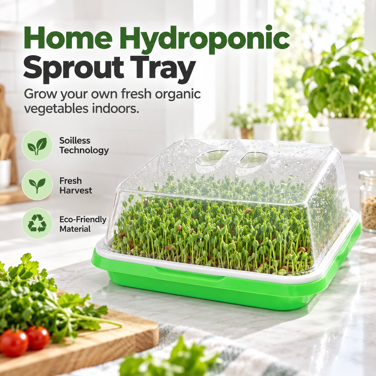 Hydroponische kiemtray voor thuis