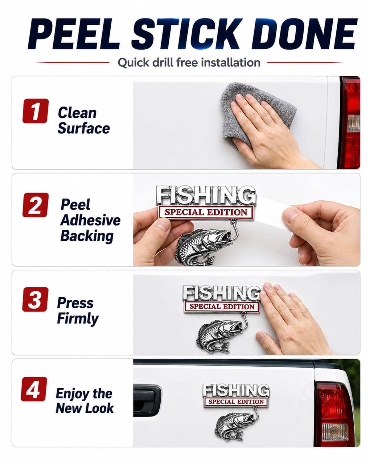 4 Step Peel and Stick Installation Guide
