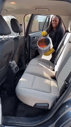 Multi-purpose foam cleaner in action