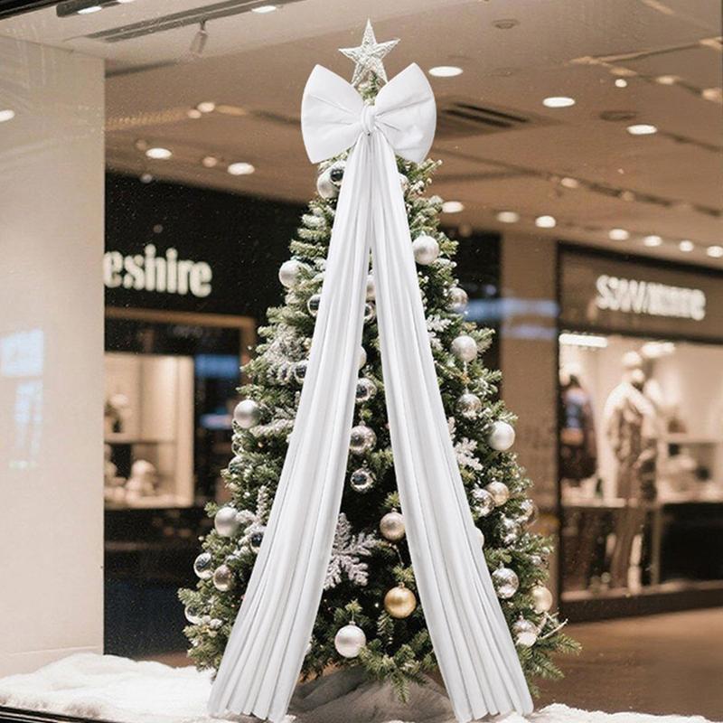 Large Wine Velvet Bow Tie, Christmas Tree Decoration, Holiday Window Hanging Ornament, Festive Home Decor Accessory