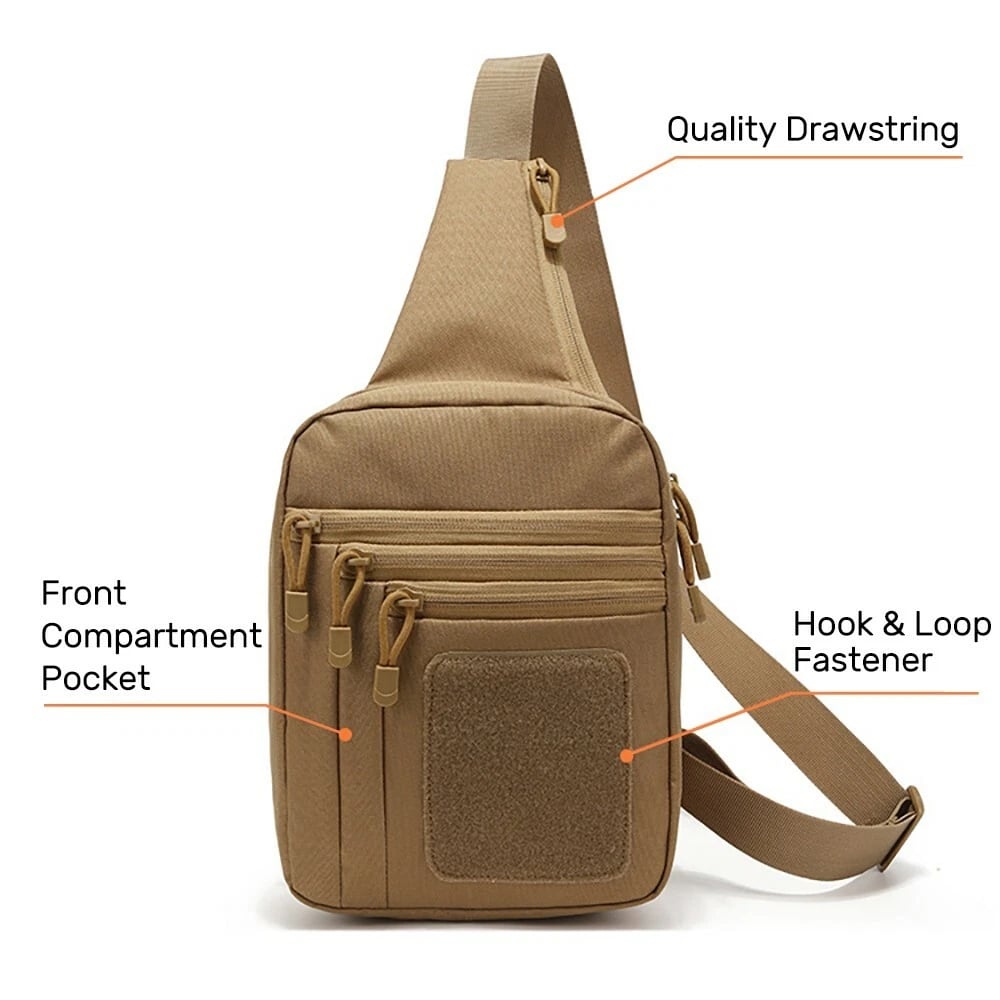 Tactical Shoulder Chest Bag Crossbody Pouch Bags Pistol Pocket Carrier Storage - Picture 4 of 14