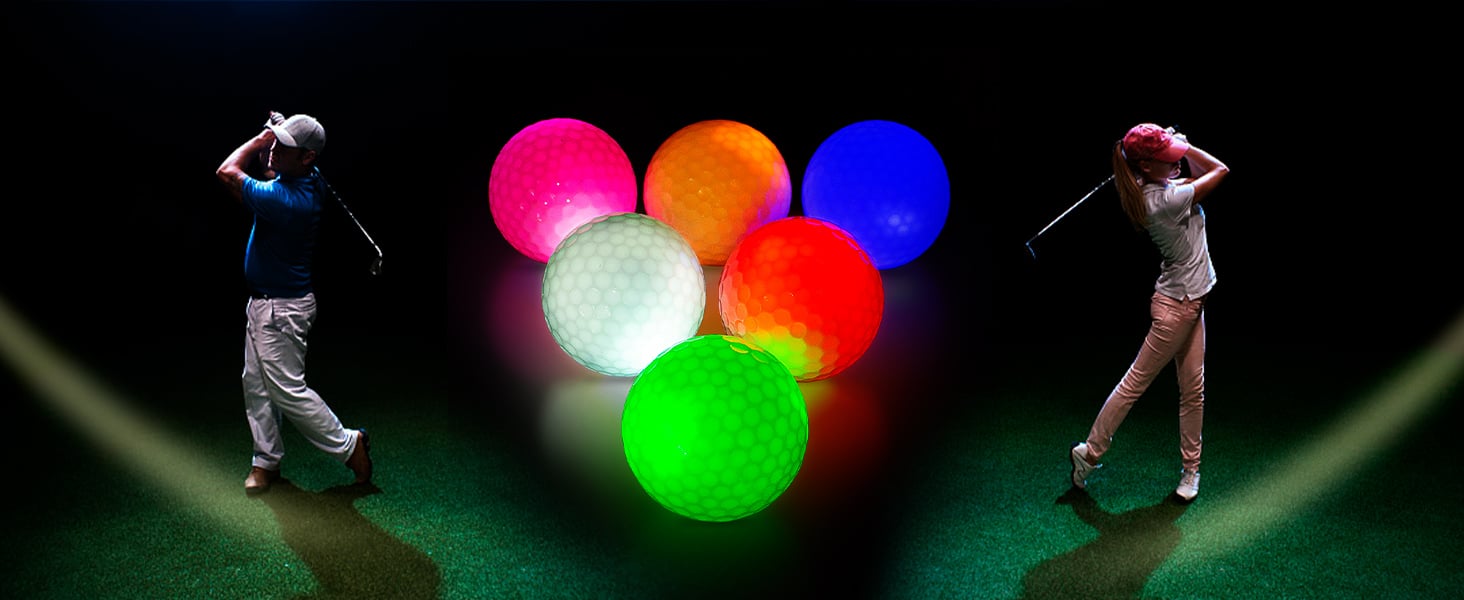 glowing golf balls