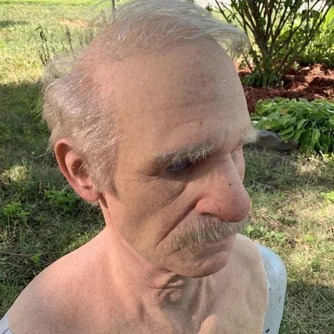 Old man mask for cosplay and haunted house use