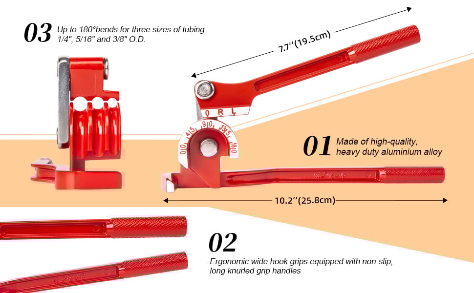 copper tube benders tubing bender kit pipe bending tool hvac spring brake line 1/4 3/8 90 manual 