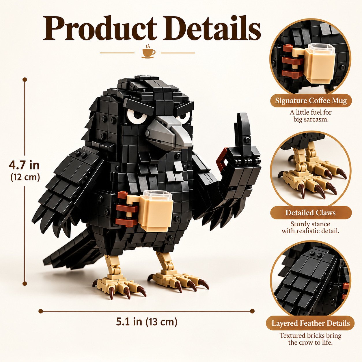 Coffee crow novelty building set