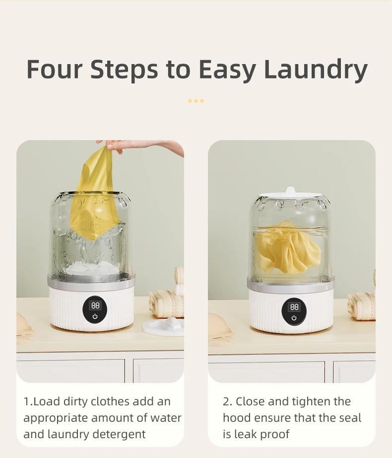 Product Introduction of Wireless washing machine portable underwear cleaner 1L mini Socks Washing Machine Dehydratable Laundry Bucket Washer Dryer Countertop Dryer Spinner 9