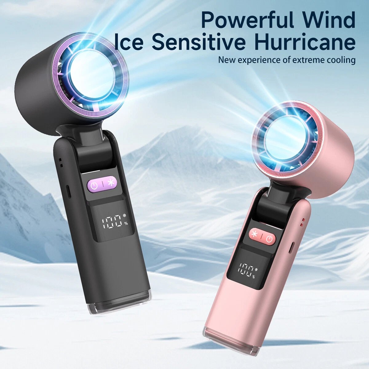 🔥Ventilador de resfriamento com tela digital de 100 velocidades