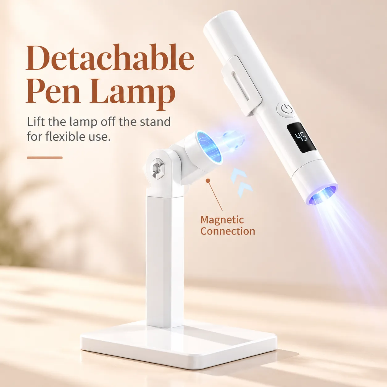 Portable smart display LED nail lamp product image