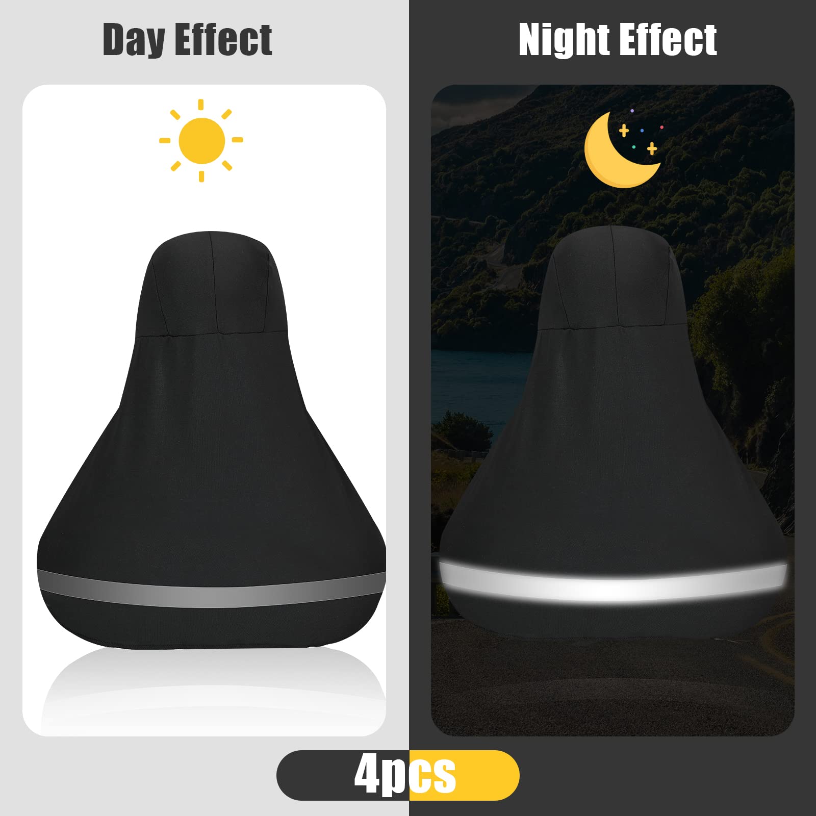 High Visibility Safety Reflective Stripe Day and Night Effect Comparison High Visibility Safety Reflective Stripe Day and Night Effect Comparison