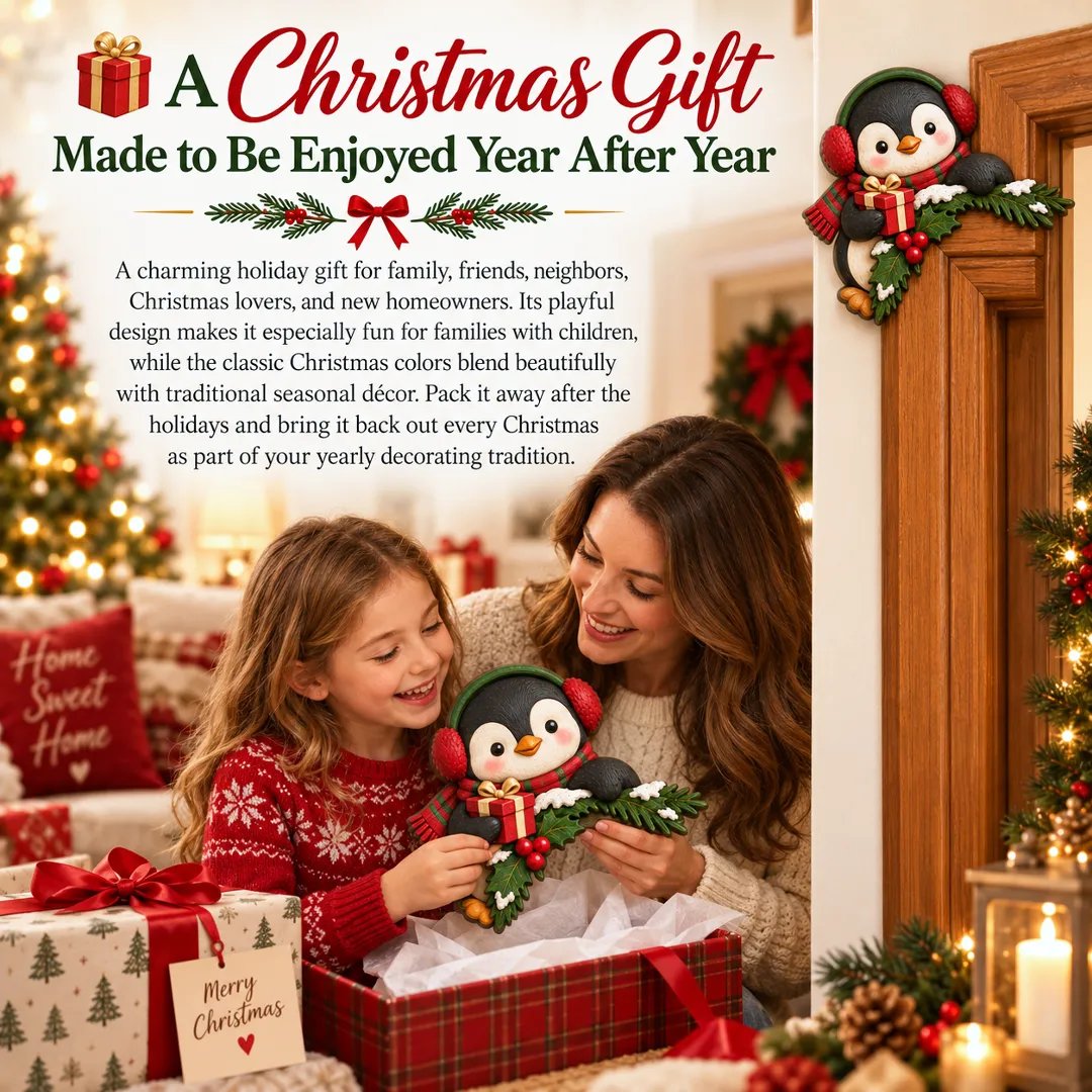 Christmas Peekaboo Door Frame Decoration gift