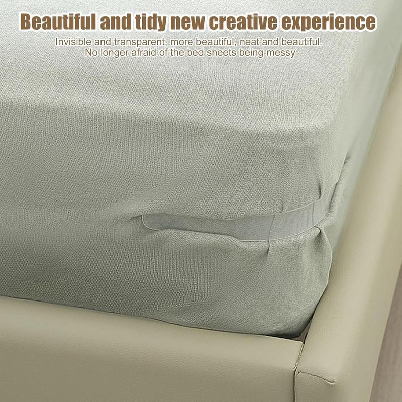Product Introduction of Bed Sheet Grippers, 4 Counts/set Non-slip Sheet Holders, Durable Bedding Accessories for Fitted Sheets, Mattress Pads, and Waterproof Covers 4