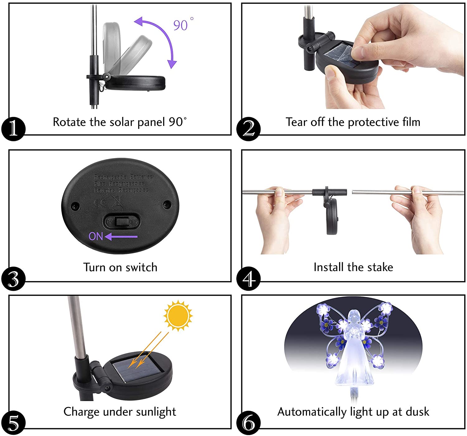 Lunartec Zonne-engel Voor Begraafplaats Of Tuin - Solar LED Verlichting Engel