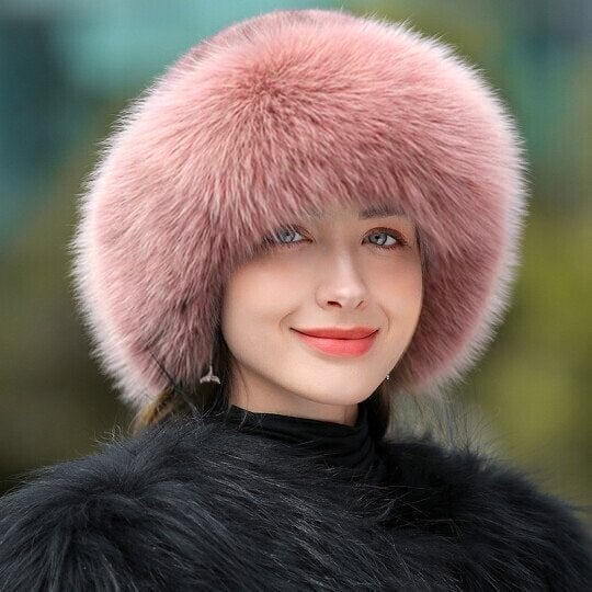 Women's soft faux fur winter hat