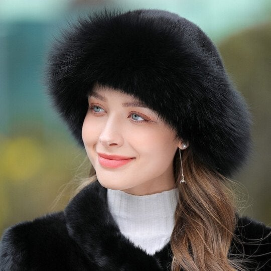 Fluffy winter hat with ear coverage