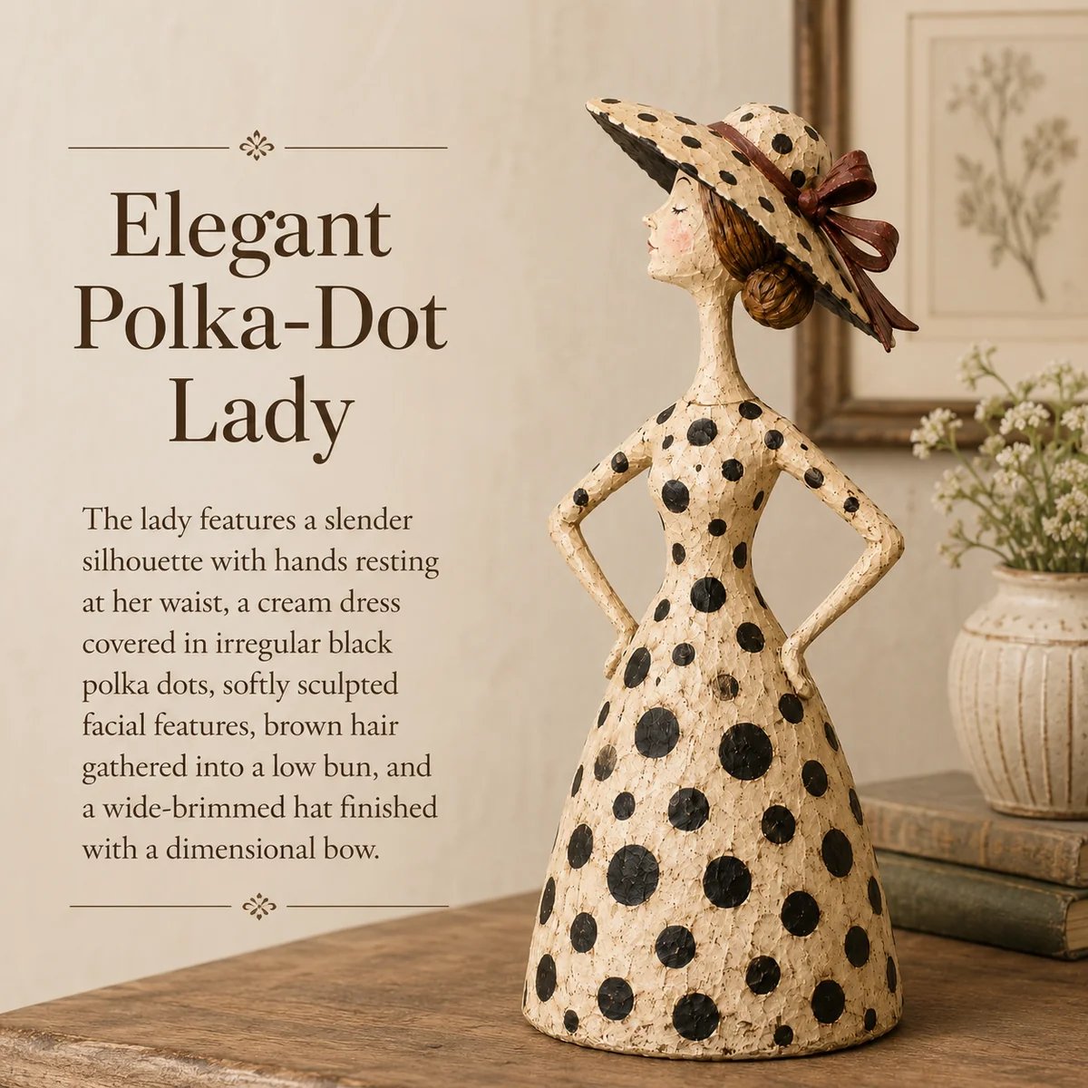 Elegant Polka Dot Lady