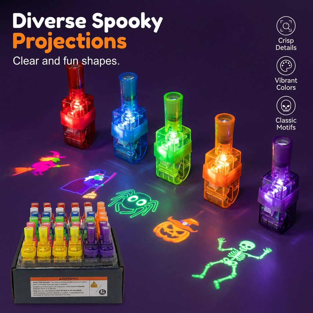 Halloween fingertip projector patterns