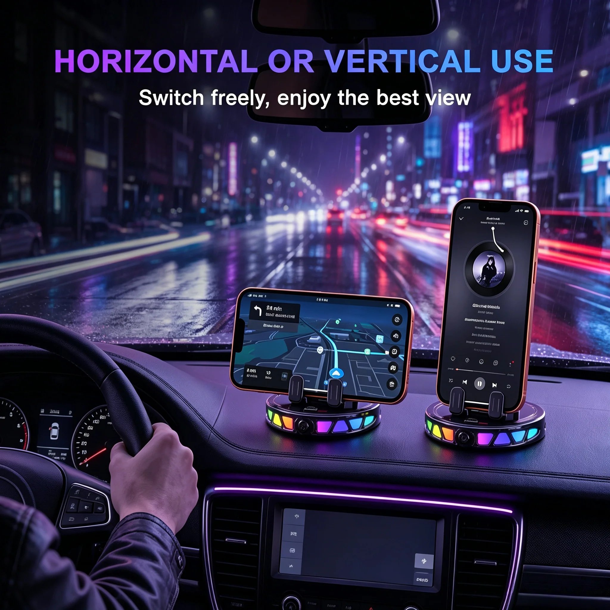 15W fast charging wireless car mount