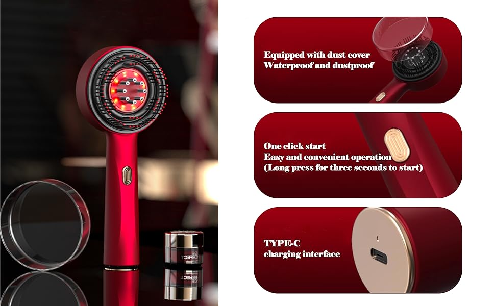 Wlizyzfhy Scalp massager, head waterproof massage brush, cordless electric massage brush Wlizyzfhy Scalp massager, head waterproof massage brush, cordless electric massage brush