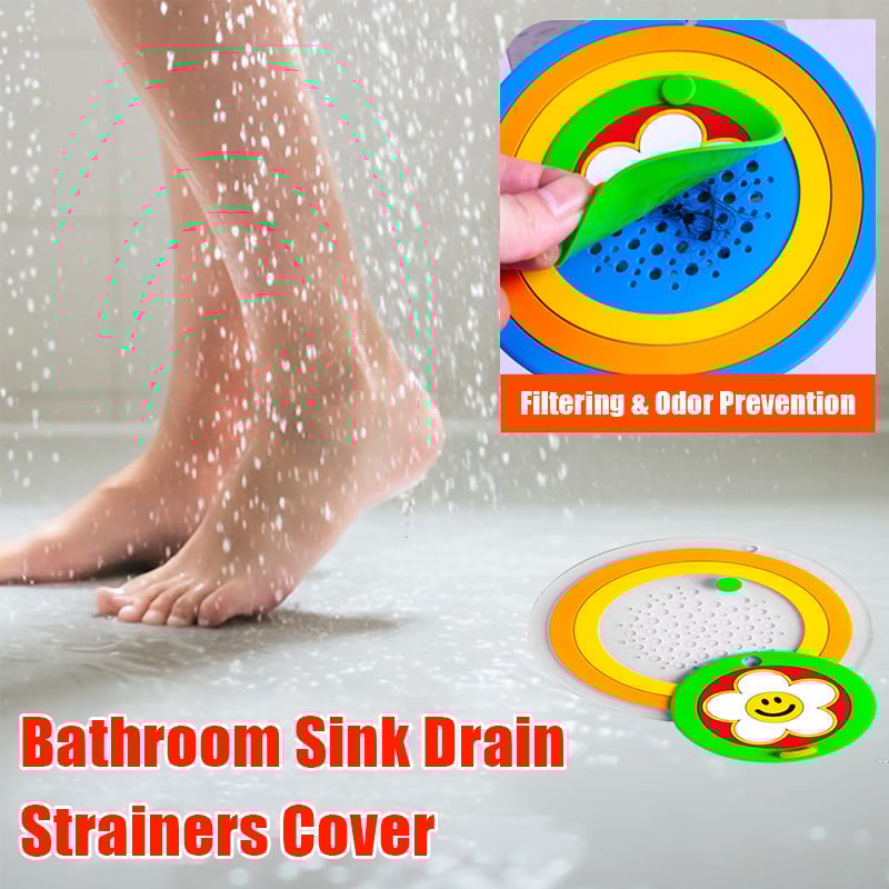 🔥2025 Multifunctional Shower Drain Hair Catcher/Drain Strainer/ Anti-Odor Anti-Bug Mat