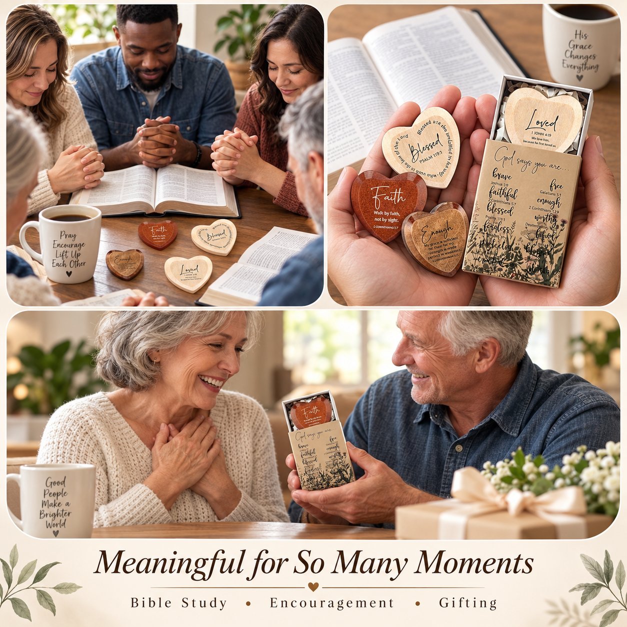 Christian pocket heart gift set for church and family occasions