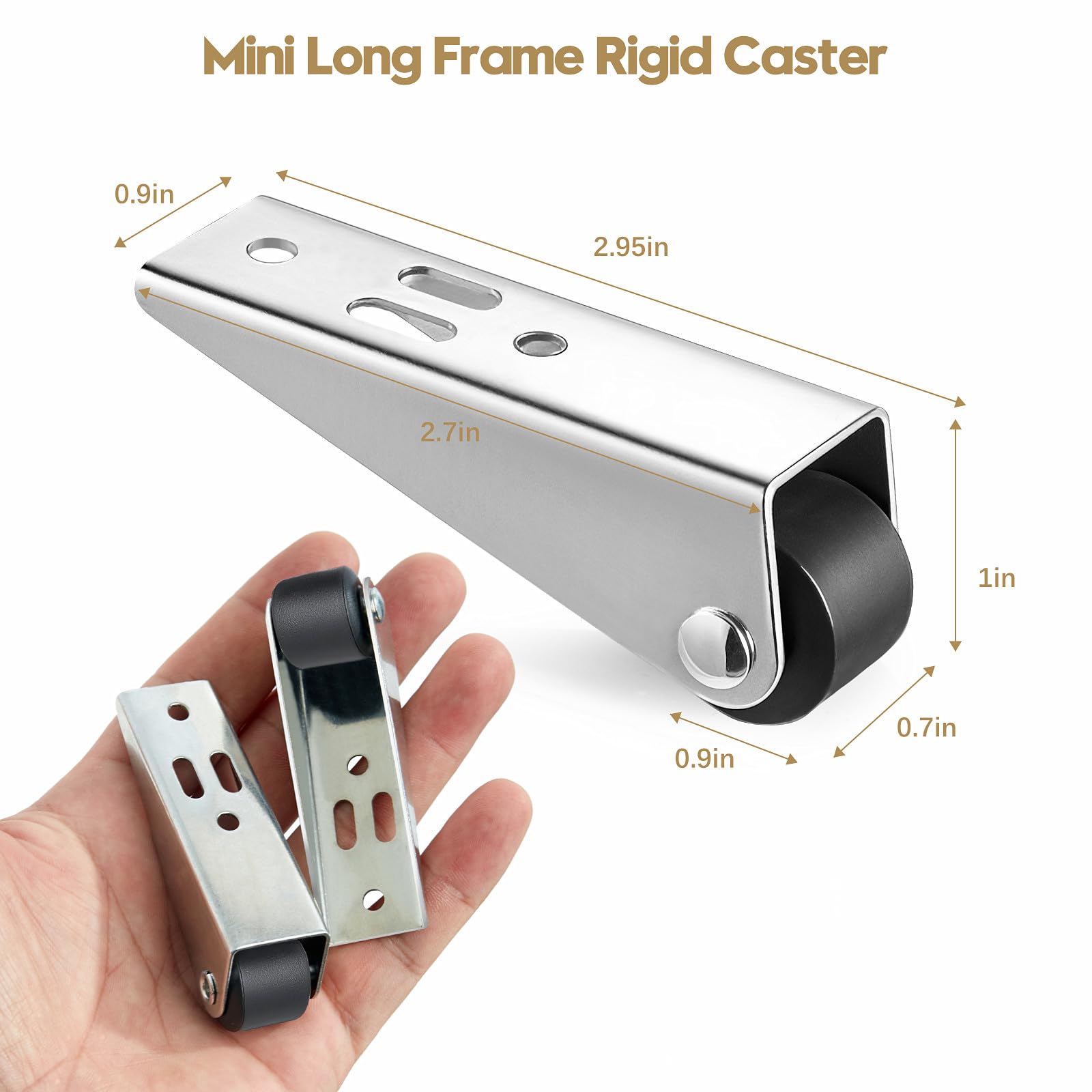 Mini Long Frame Rigid Caster Dimensions and Size Guide Mini Long Frame Rigid Caster Dimensions and Size Guide