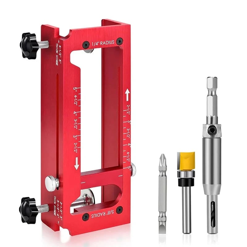 Adjustable Door Hinge Mortise Jig Kit – Perfect Hinge Recesses Every Time!
