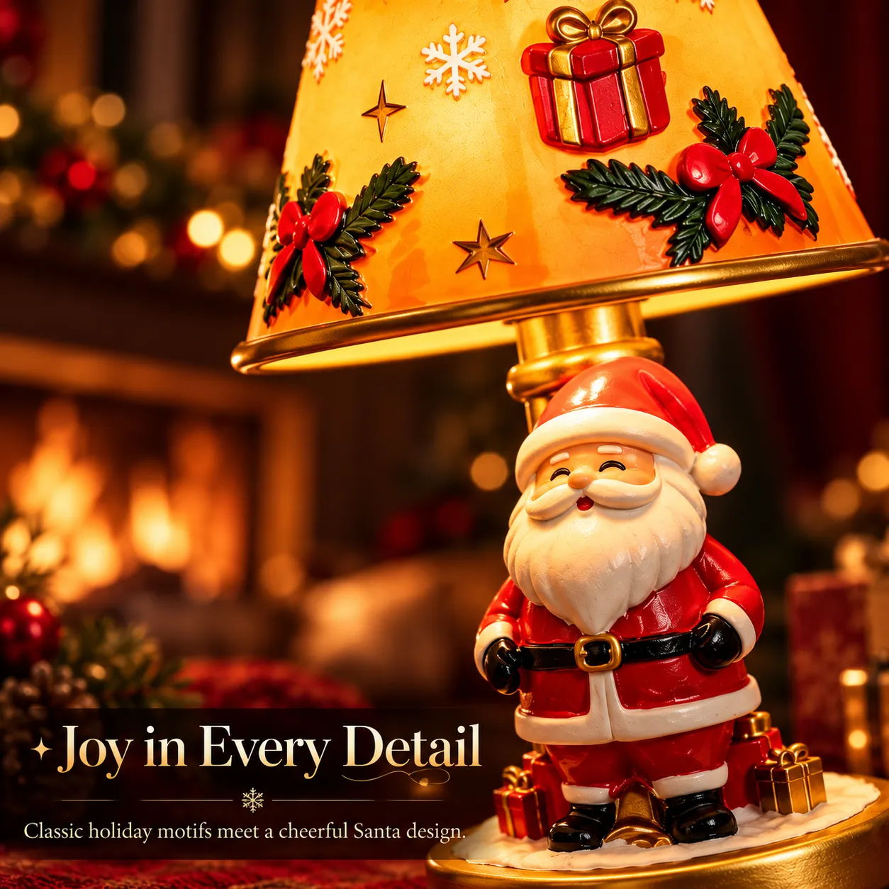 Joy in Every Detail - Classic holiday motifs meet a cheerful Santa design