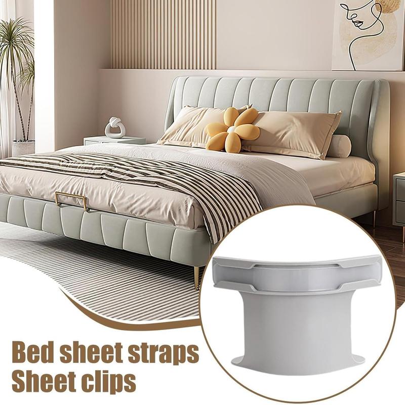 Product Introduction of Bed Sheet Grippers, 4 Counts/set Non-slip Sheet Holders, Durable Bedding Accessories for Fitted Sheets, Mattress Pads, and Waterproof Covers 7