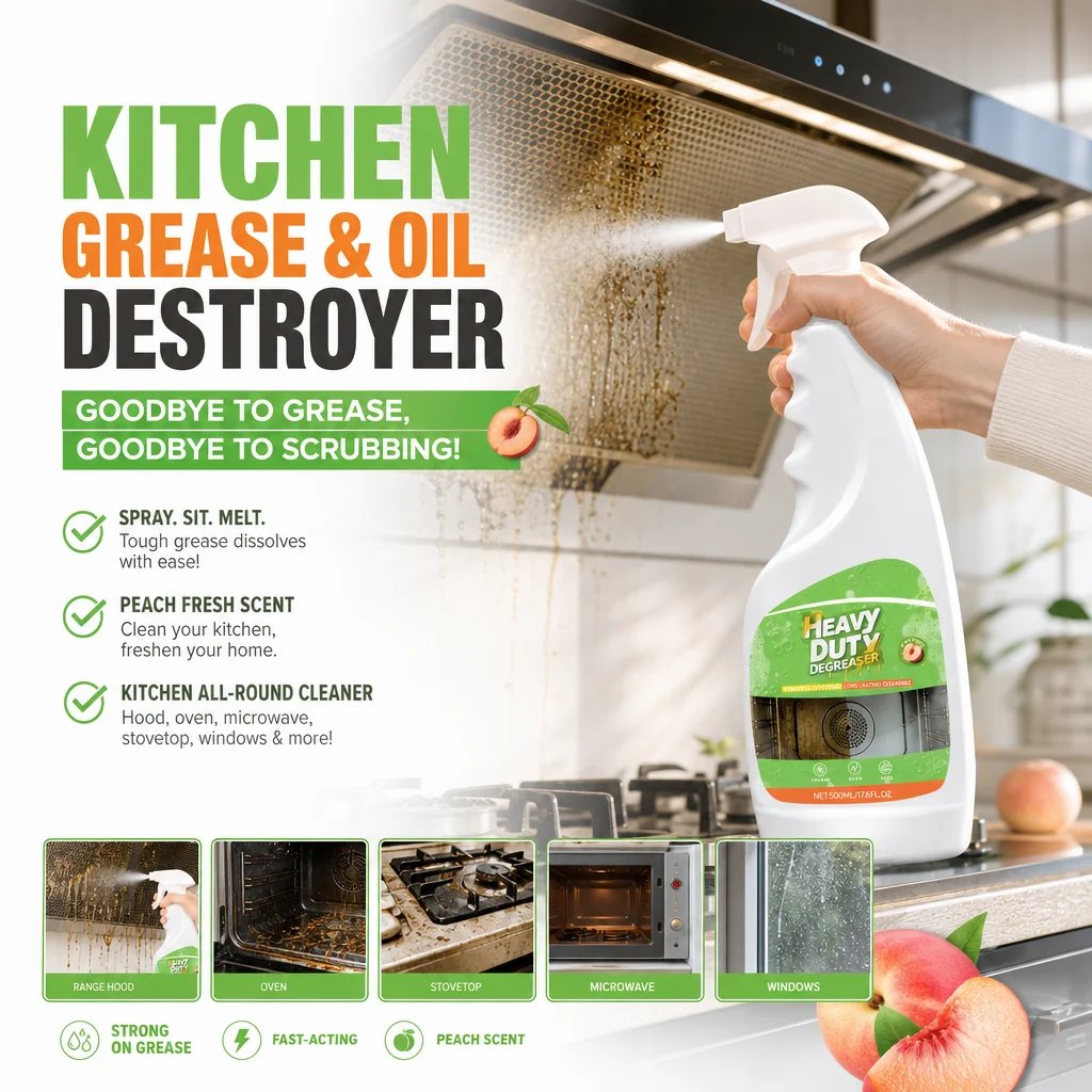 HOT SALE 50%OFF50K+ SOLD!Heavy Duty Kitchen Degreaser Spray - Buy 1 / 500ml (17.6 fl.oz)