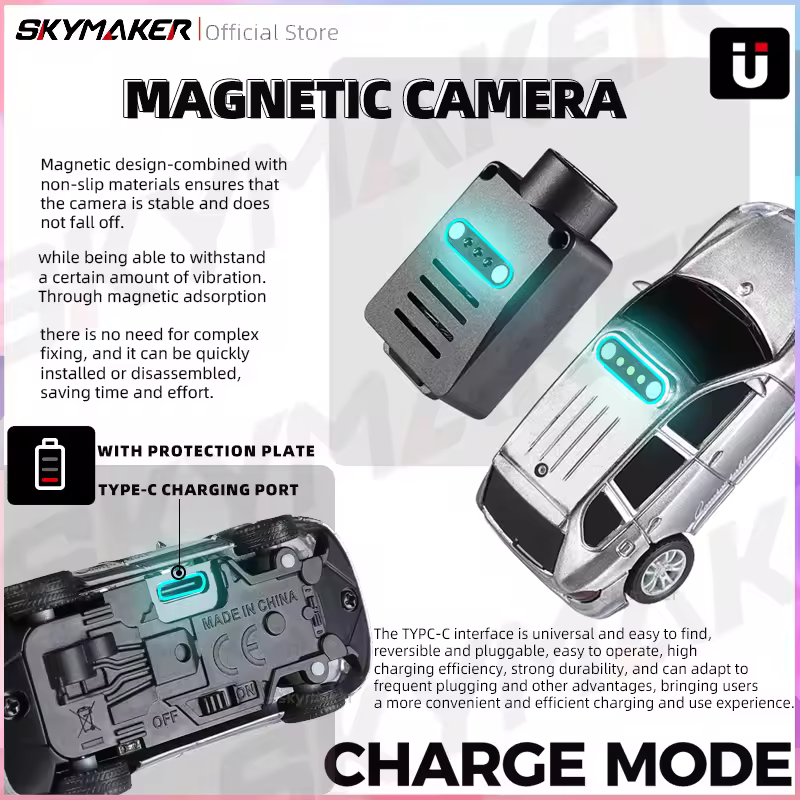 🚗APP-Controlled Fully Proportional FPV Mini RC Car with 3-Speed Modes