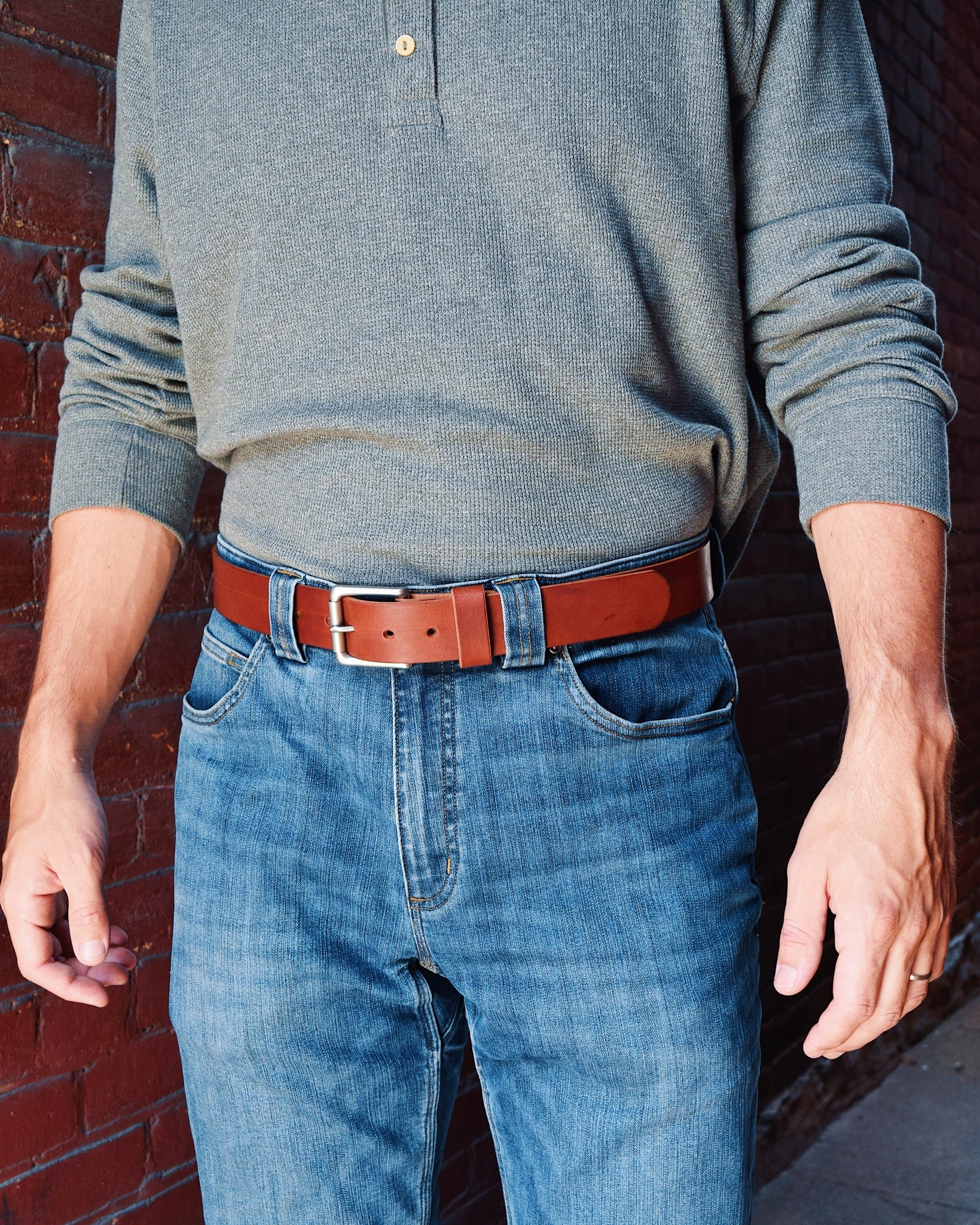 🔥100% Handmade Full-grain Buffalo Leather Belt (𝐉𝐚𝐤𝐞 𝐖𝐢𝐥𝐬𝐨𝐧