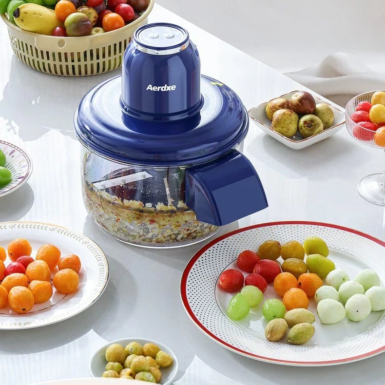 Automatic fruit peeler in action Automatic fruit peeler in action