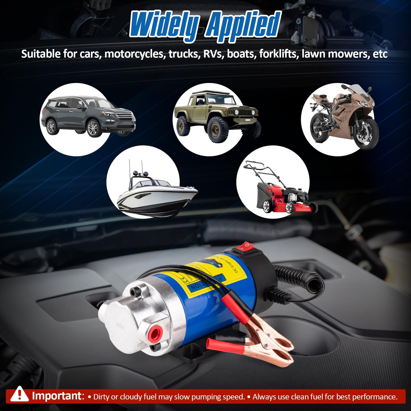 Oil extractor pump used on cars, motorcycles, boats and mowers