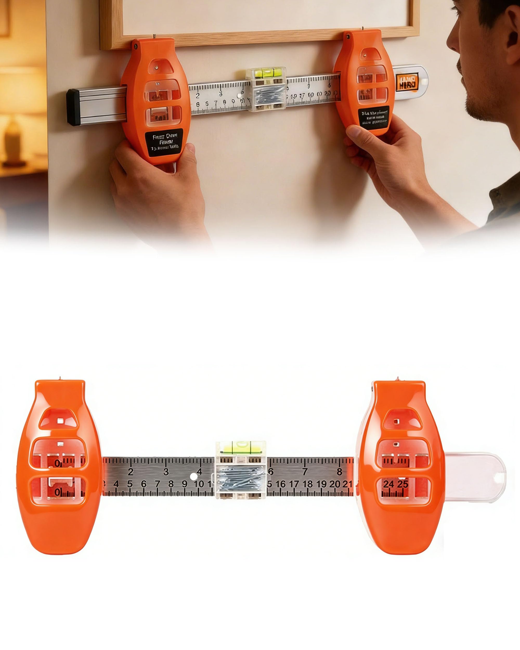 Precision Leveling Ruler in Use