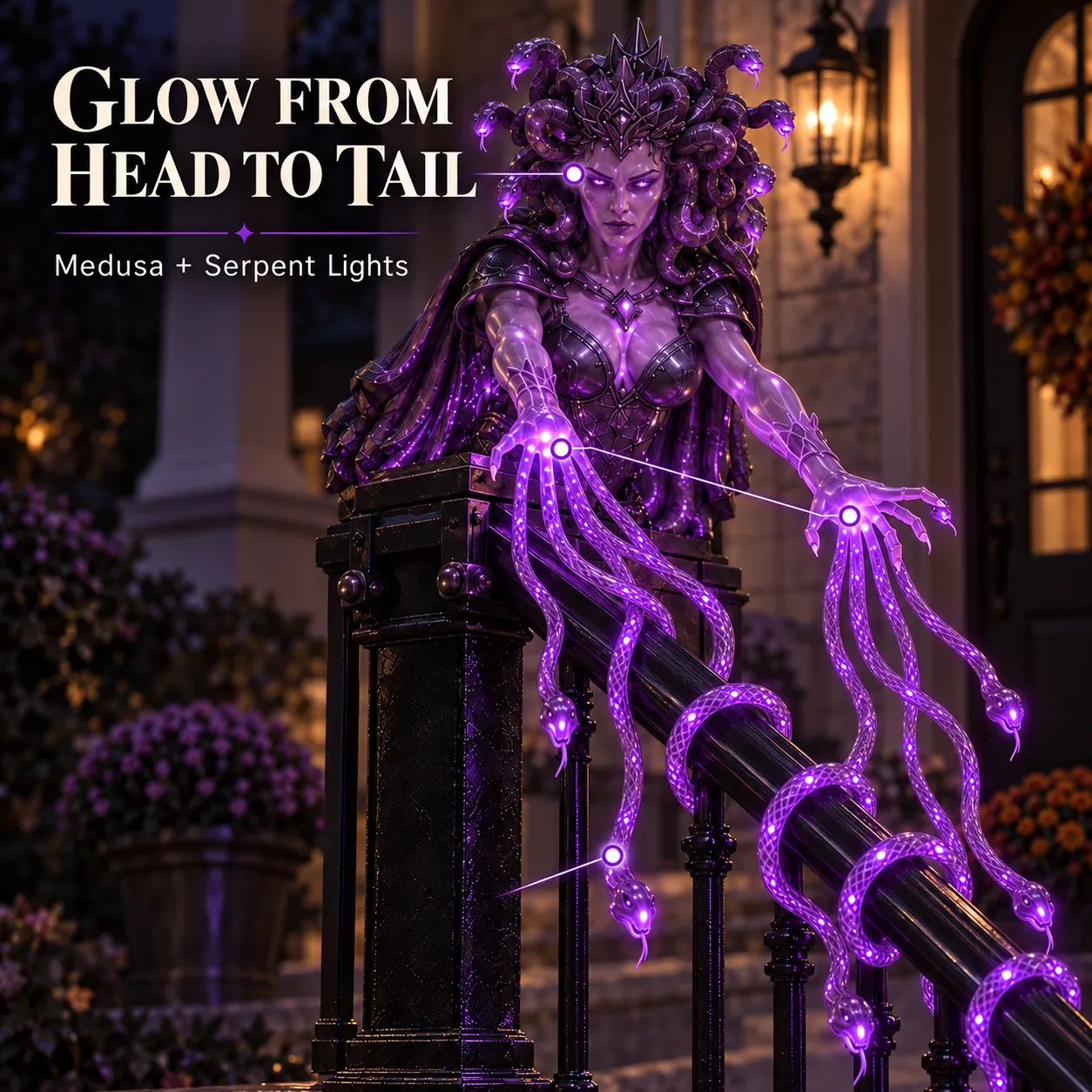 Glowing semi-transparent Medusa Queen