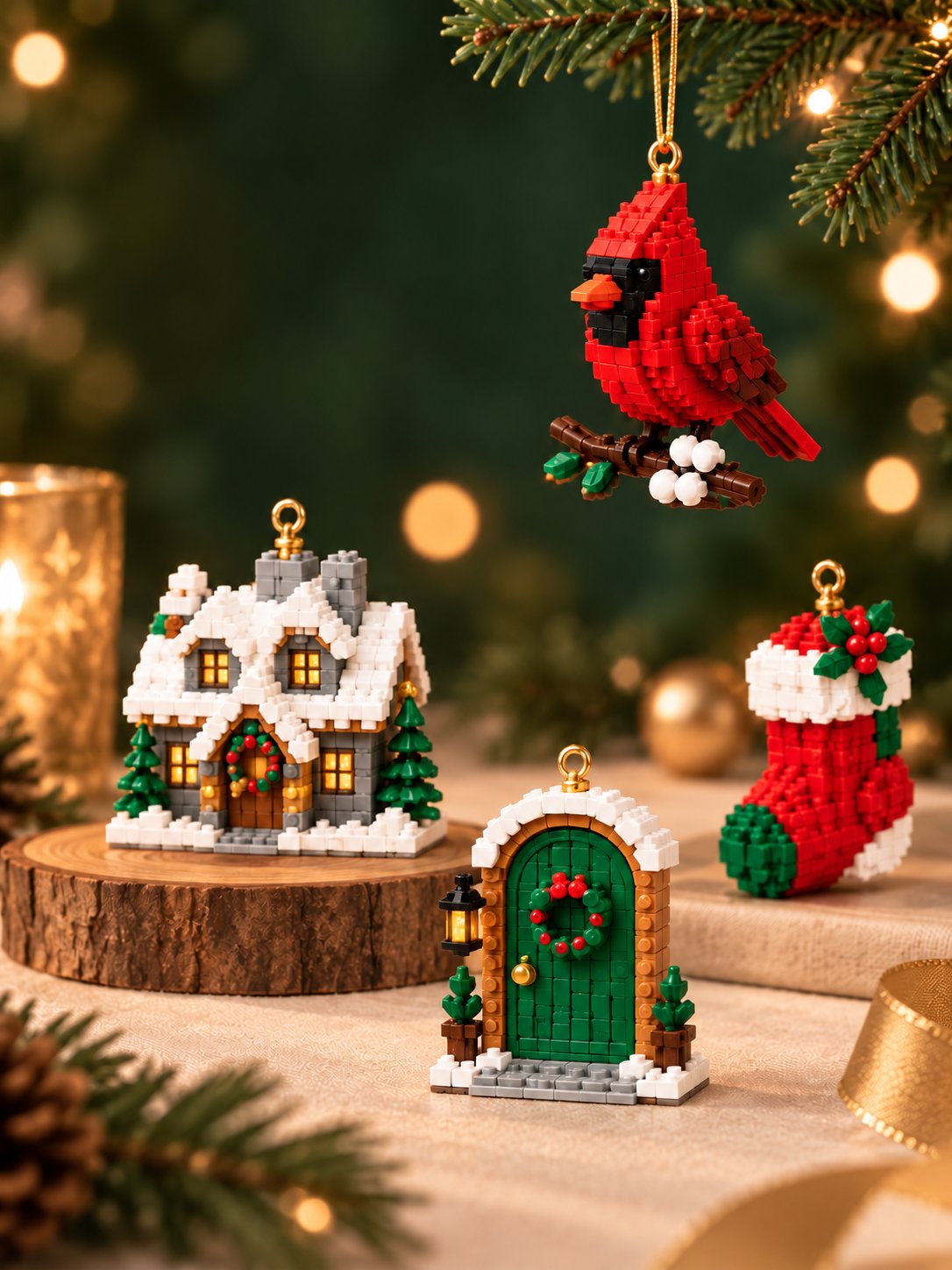 Gebouwde kerstfiguurtjes