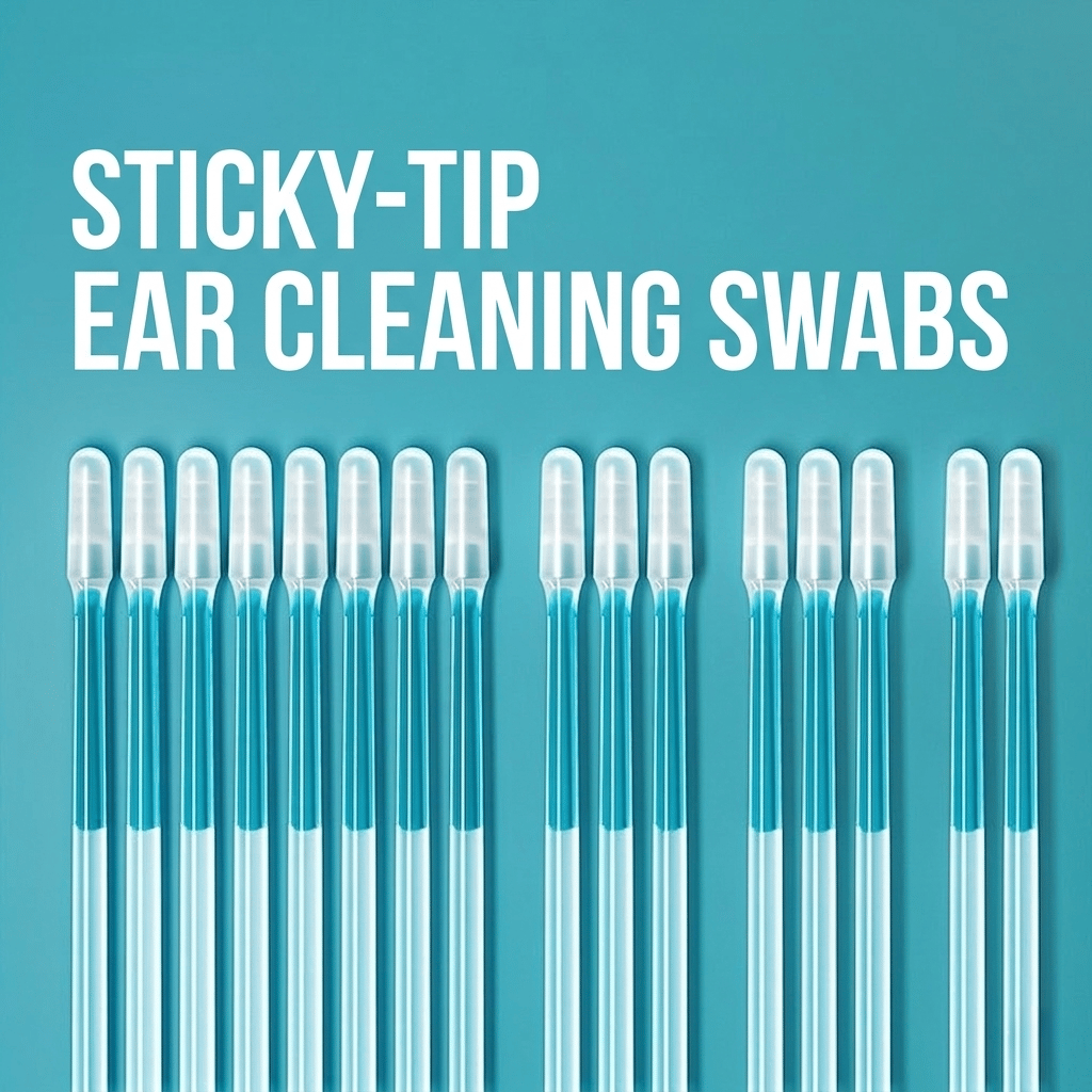 Forty-eight reusable sticky-tip outer-ear cleaning sticks