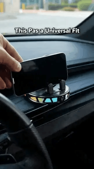 RGB wireless car charger mount animation
