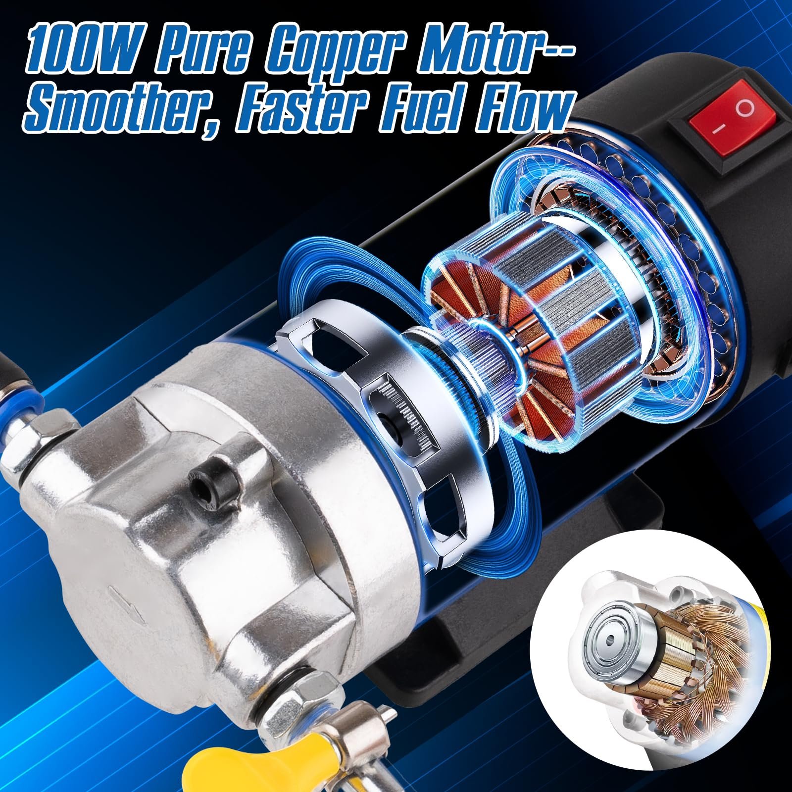 100W pure copper motor cutaway