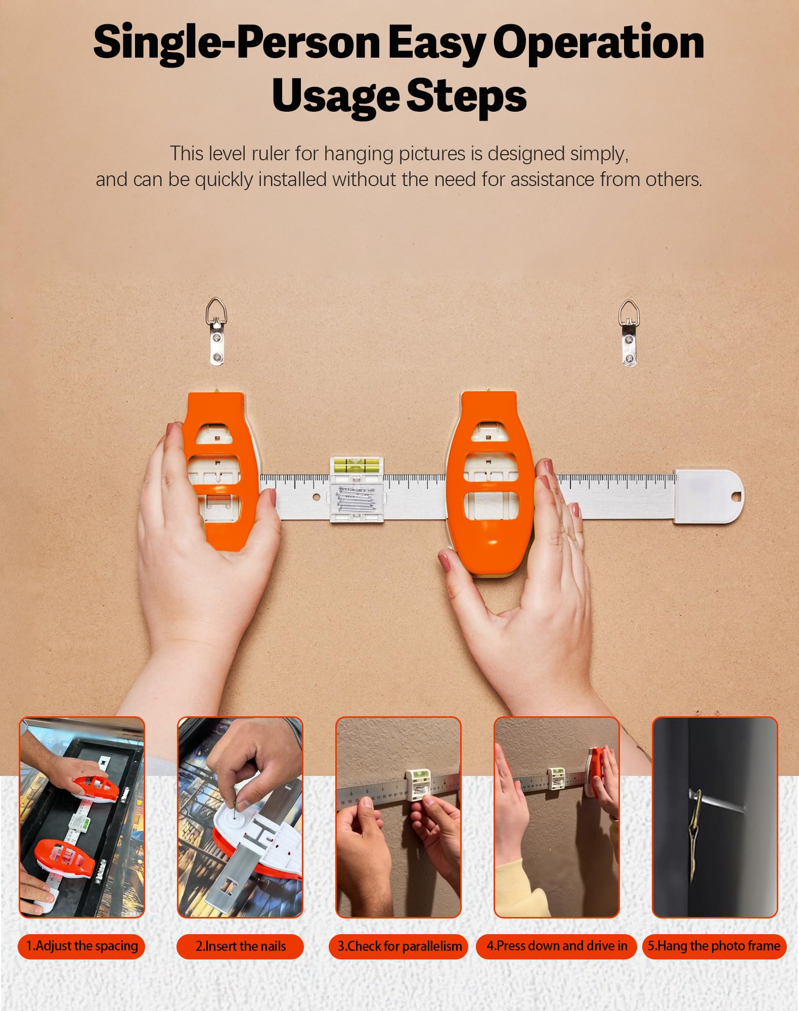 Step by step picture hanging tutorial