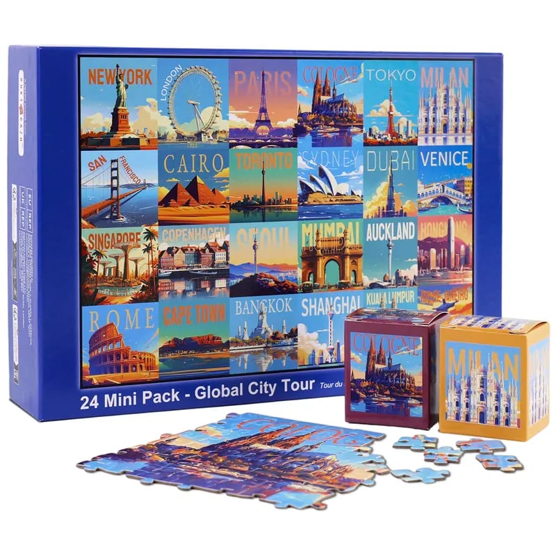 24 Global City Tour mini pack jigsaw puzzle