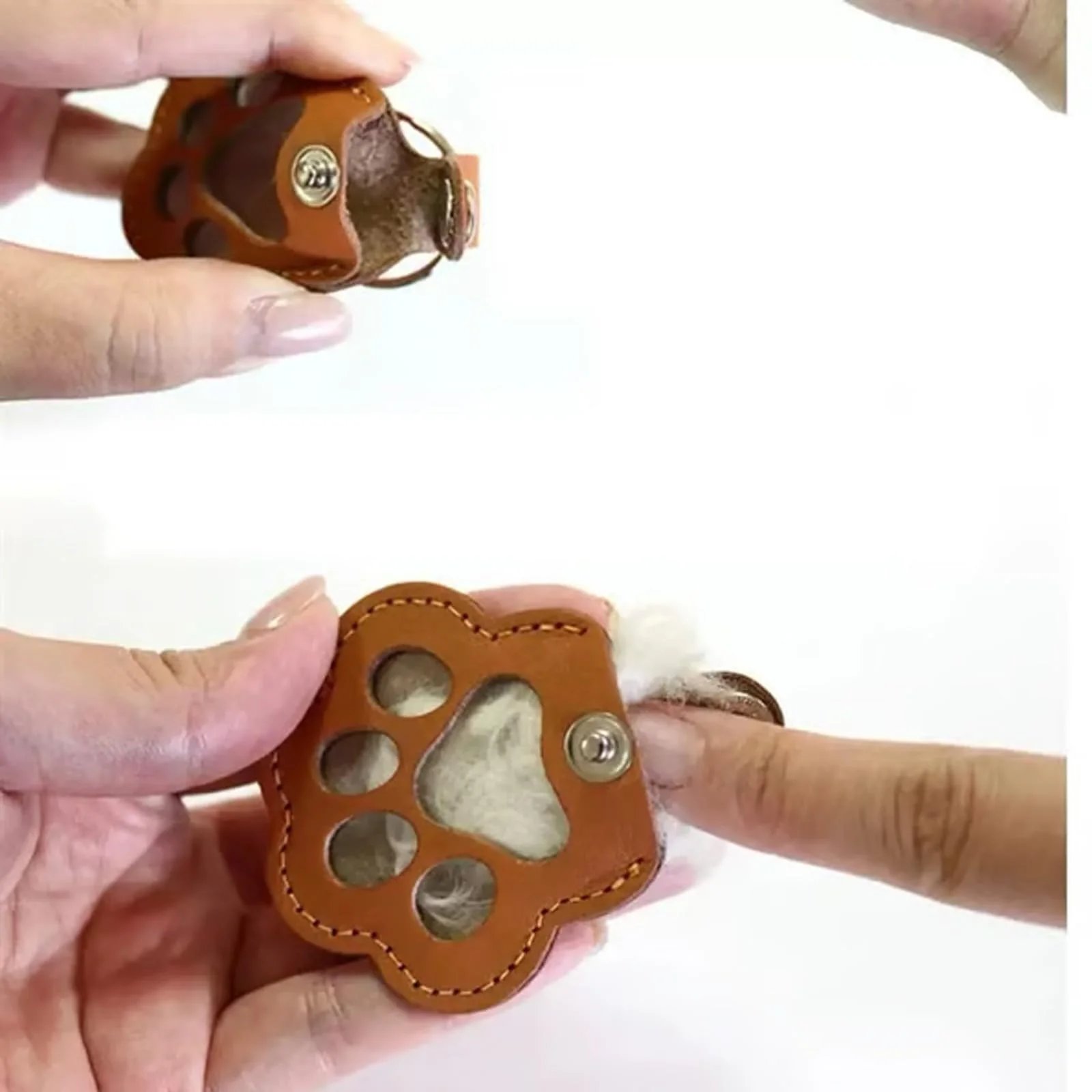 Dog Hair Collector Keychain Charm Memorial Storage, Pet Loss Keepsake,Collection Cat Hair Keychain Bottle