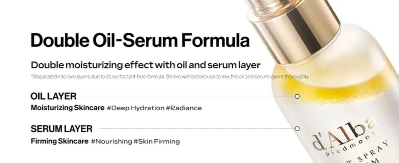Product Introduction of D'alba Piedmont Italian White Truffle First Spray Serum, Vegan Skin Care, Light-weight Face Moisturizer, Glow Serum for Radiant Skin, Non Comedogenic, All In One Mist, Korean Skin Care 100ml 1