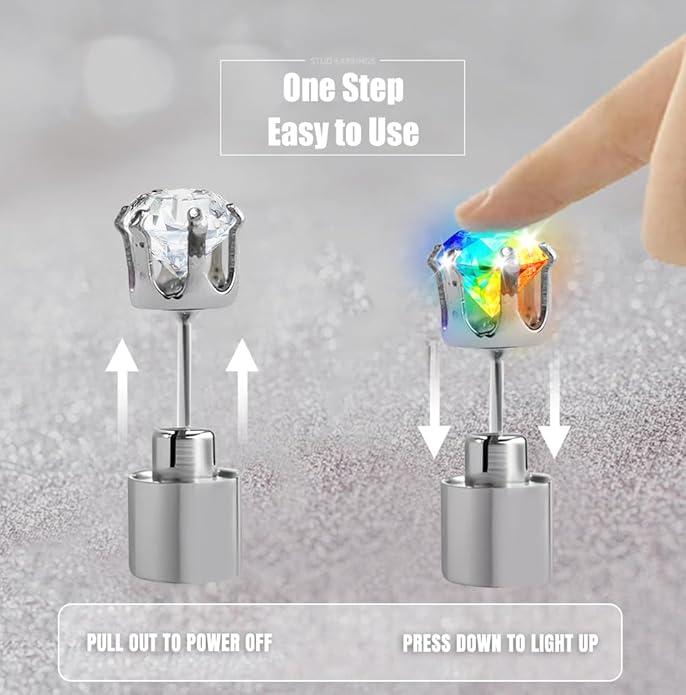 Light up earrings fashion look