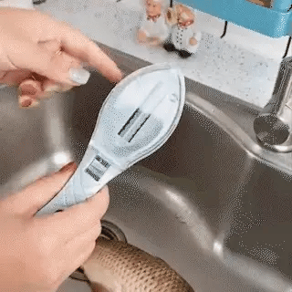 Fish scale remover demonstration
