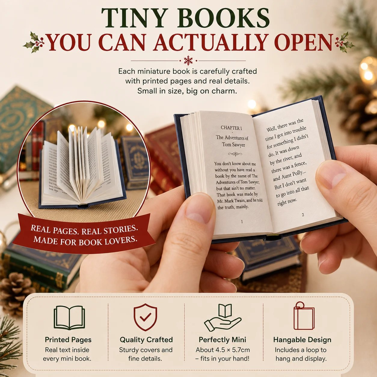 Openable Miniature Books