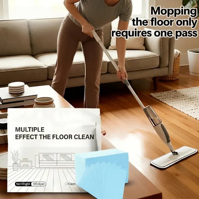 Mopping the floor only requires one pass