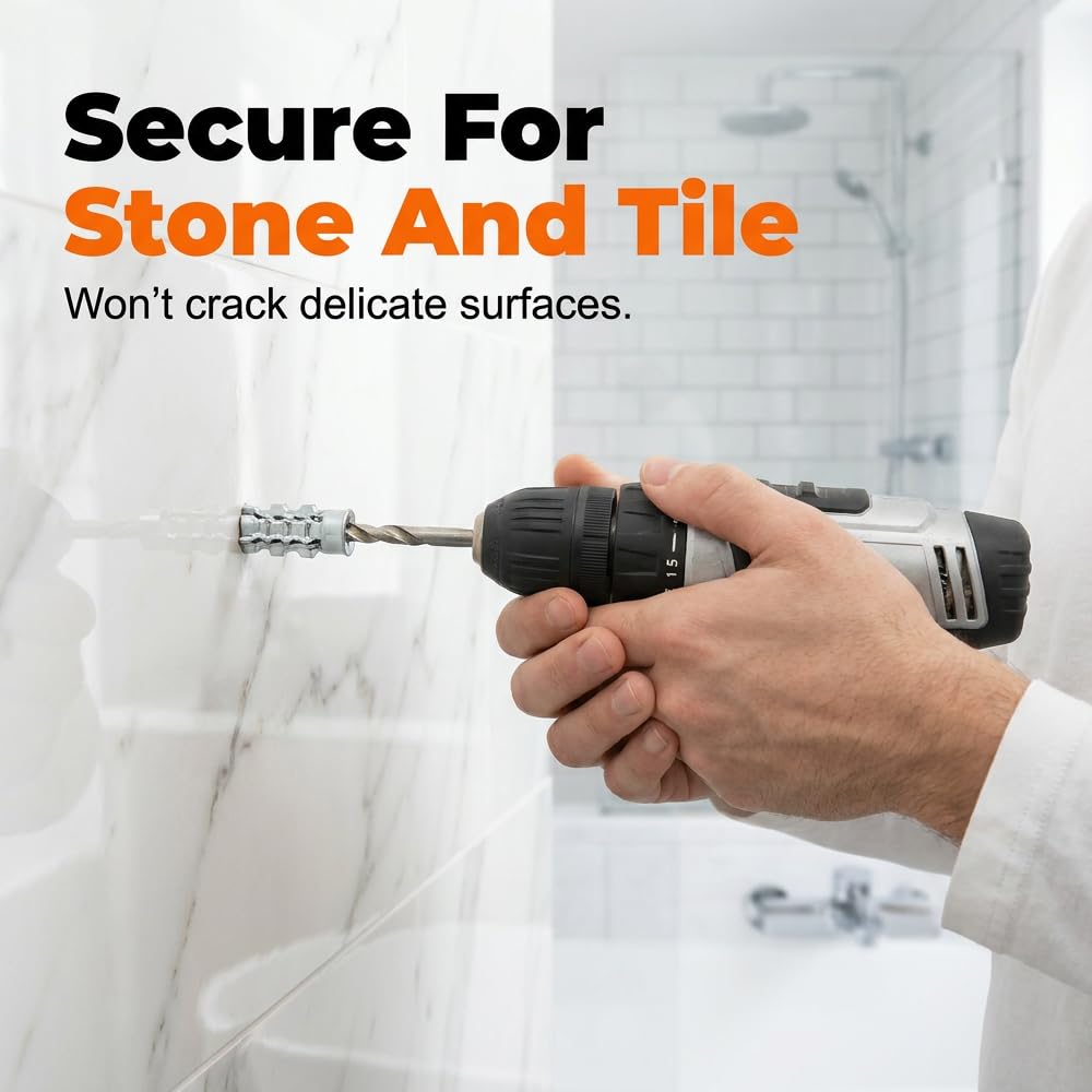 Safe Expansion Anchor Installation on Stone and Tile