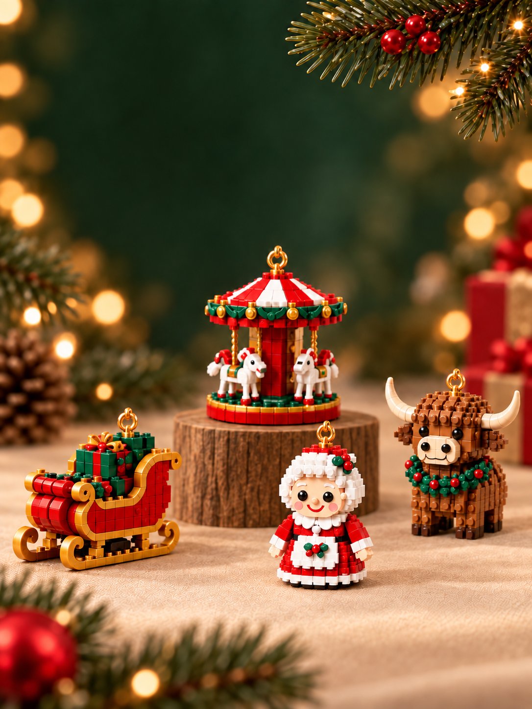 Gebouwde kerstfiguurtjes